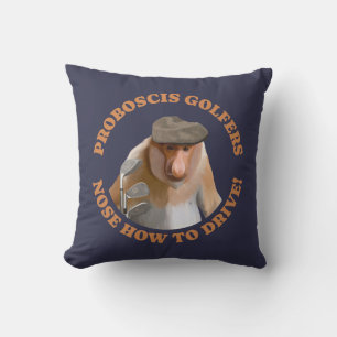 Almofada Engraçado Proboscy Monkey Golf Amantes