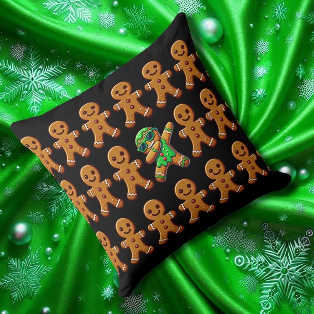 Almofada Engraçado Ser Diferente Quebre os Gengibres (Funny Be Different Break the Mould Gingerbread Throw Pillow Cover Photo)