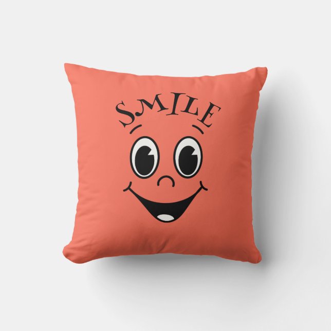 Almofada Engraçado Sorriso Bonito face e Pato (Frente)
