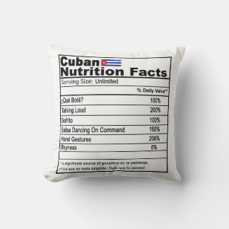 Almofada Engraçado Travesseiro de Fato de Nutrição Cubana,