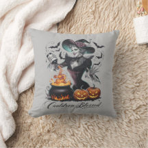 Engraçado Vintage Cauldron abençoado Bruxo Hallowe