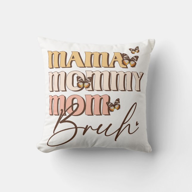 Almofada Engraçado Vintage Mãe (Frente)