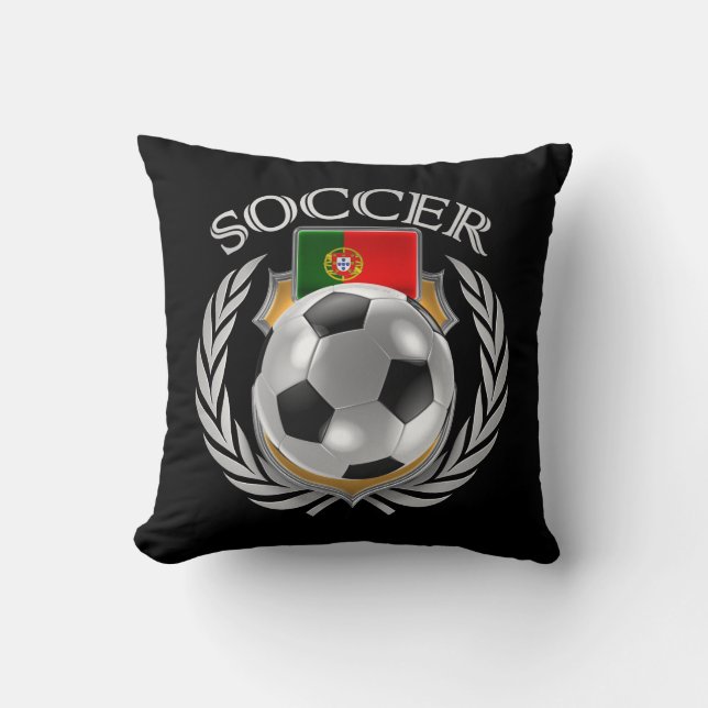 Almofada Engrenagem do fã do futebol 2016 de Portugal (Frente)