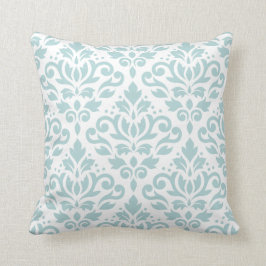 Almofada Enrole o azul do ovo do pato do Lg Ptn do damasco