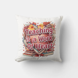 Almofada Ensinar é uma obra de coração - Ar de professor in