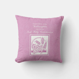 Almofada Enteada Primeira Comunhão, Rosa