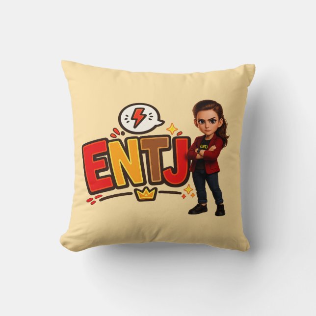 Almofada ENTJ — A Conquistadora Visionária (Frente)