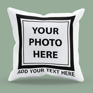 Almofada Enviar imagem foto & adicionar texto – Personaliza