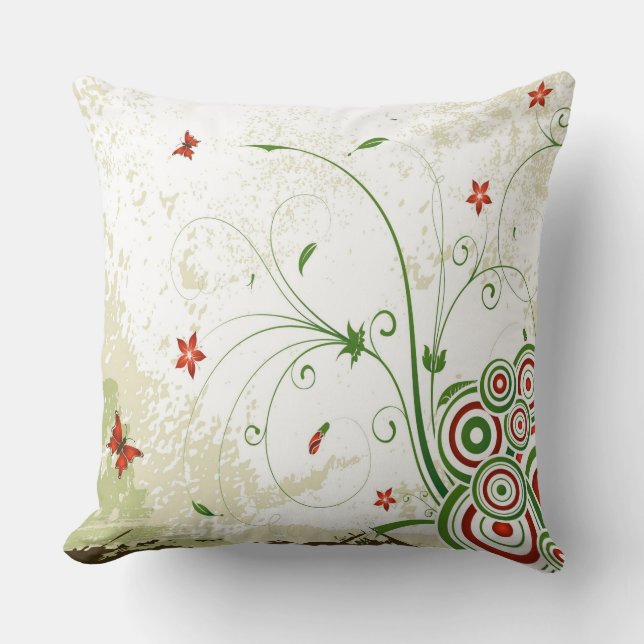 Almofada Enxertos, Borboletas e esferas (Frente)