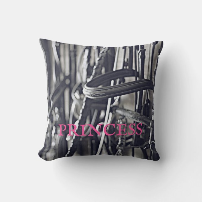 Almofada Equestre Equestre, nome do cavalo, névoa, cavaleir (Frente)