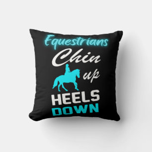 Almofada Equestrianos chin para cima saltos para baixo