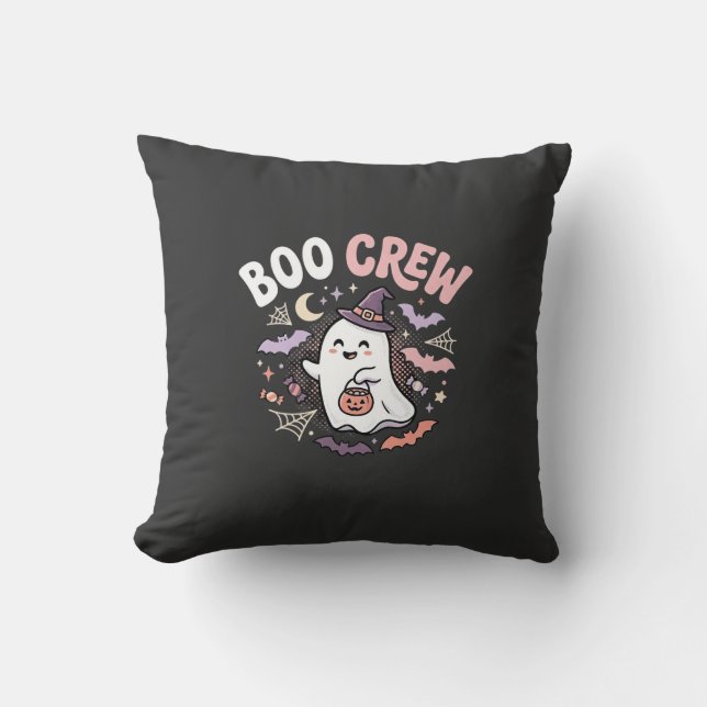 Almofada Equipe de Fantasmas do Halloween Boo (Frente)