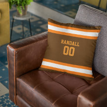 Equipe de futebol marrom, laranja e branco persona