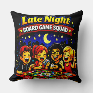 Almofada Equipe de jogos de tabuleiro de madrugada