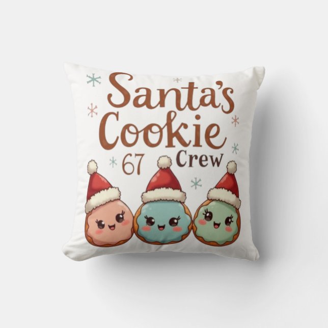 Almofada Equipe do Biscoito do Papai Noel 67 (Frente)