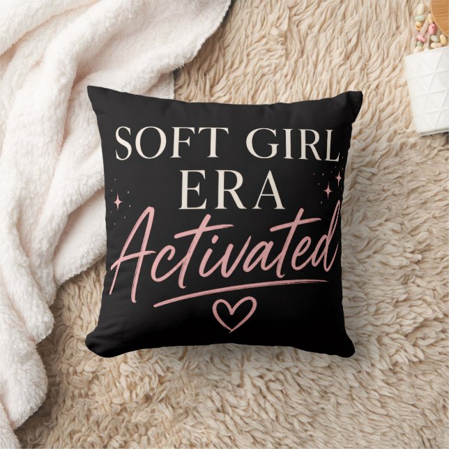 Almofada Era de Menina Soft Feminina Preta (Cobertor)