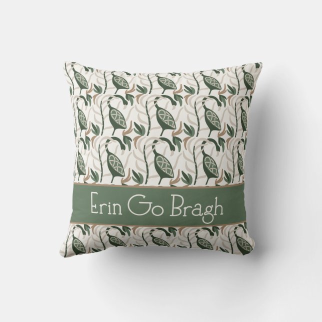 Almofada Erin go Bragh Irish Bird Pattern (Verso)