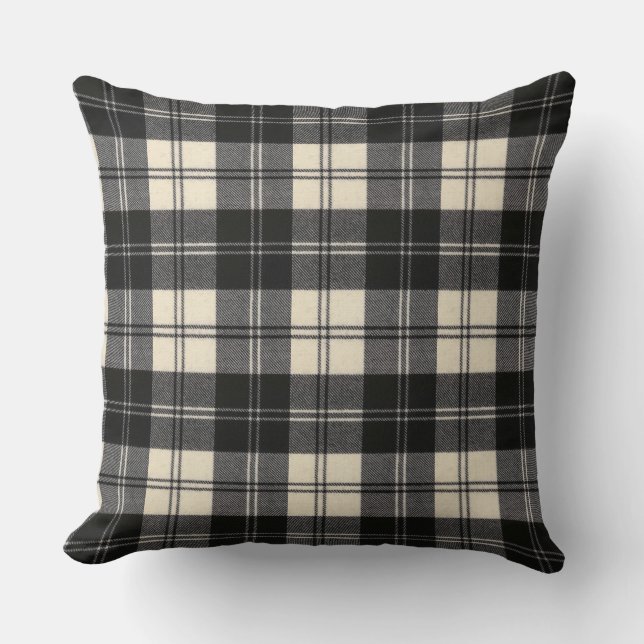 Almofada Erskine Black and White Modern Original Tartan (Frente)