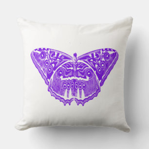 Almofada Esboço da borboleta, violeta roxa