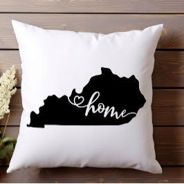 Almofada Esboço do Estado Nativo Coração Kentucky