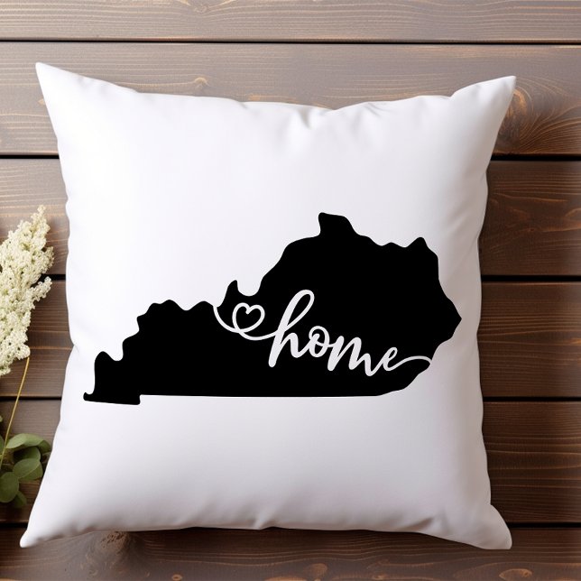 Almofada Esboço do Estado Nativo Coração Kentucky  (Criador carregado)
