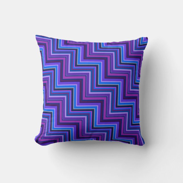 Almofada Escadas azuis e roxas (Frente)
