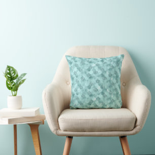 Almofada Escala de Luxo Sereia Seafoam Mint Green Aqua Sh