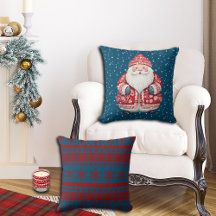 Escandinávia Folk Santa Claus Blue