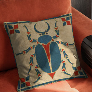 Almofada Escaravelho da Arte Egípcia Deco Scarab