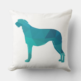Almofada Escocês Deerhound Geométrico Pattern Silhouette