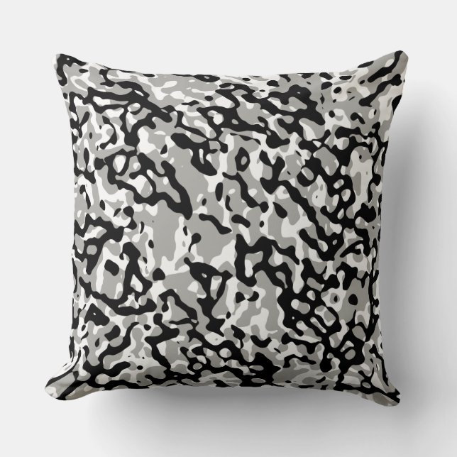 Almofada Escolha a cor "B/W Marble" Design Pillow 1 (Frente)