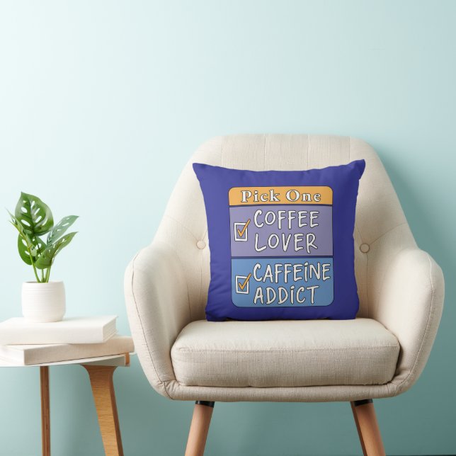 Almofada Escolha um - Café ou Cafeína (Cadeira)