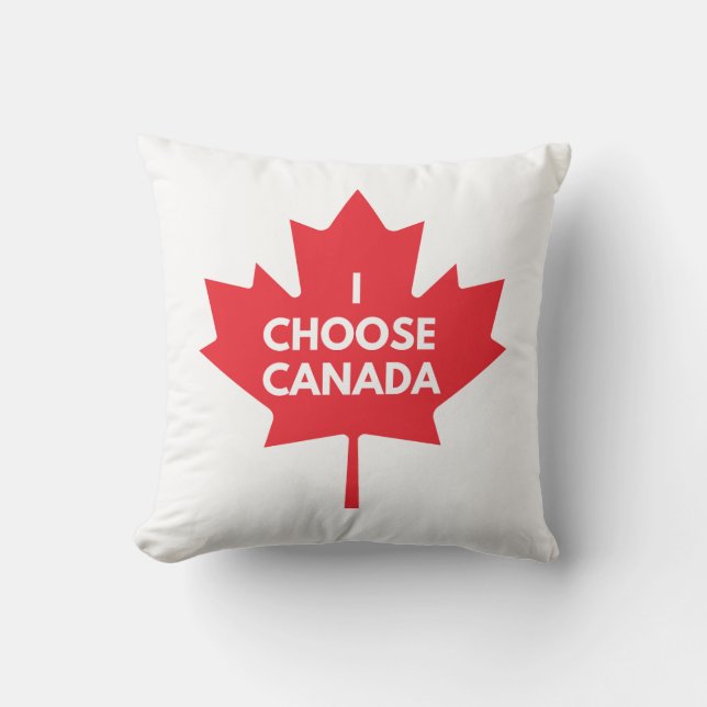 Almofada Escolho o Travesseiro decorativo do Canadá (Frente)