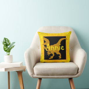 Almofada Esconder Dinossauro Dourado Personalizado