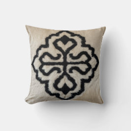 Almofada Escoteiros de Kilim de Vintagem Preta e Branca