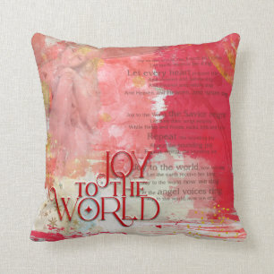Almofada Escrito Elegante Joy To The World Christmas Carol