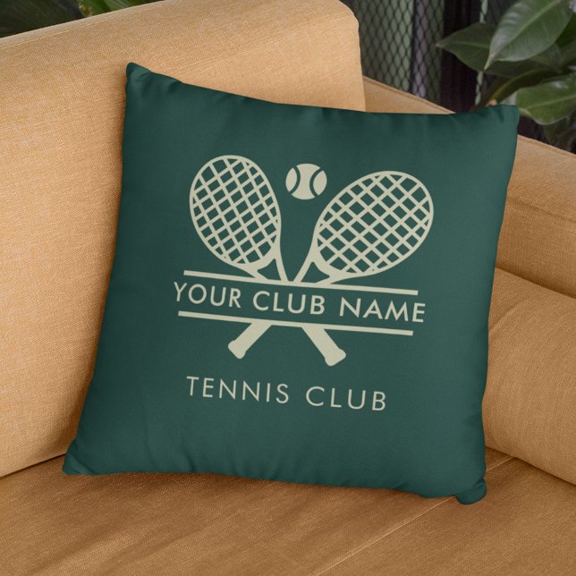 Almofada Escritório do País da Equipe de Nomes do Tênis (Your Tennis Club Name Team Country Office Throw Pillow)