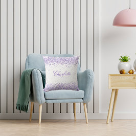 Almofada Escritório elegante do nome da lavanda violeta