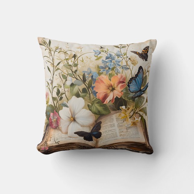 Almofada Escritura Blooms Serene Wings (Frente)