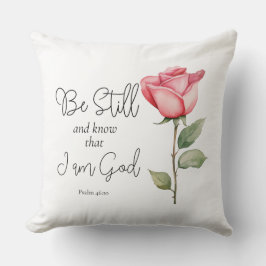 Almofada Escritura Esteja quieta e saiba que eu sou Deus Fl