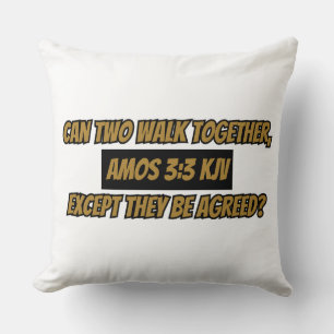 Almofada Escritura Versa de Bíblia Amos 3:3 KJV