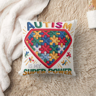 Almofada Escudo de Super-Herói da Conscientização do Autism