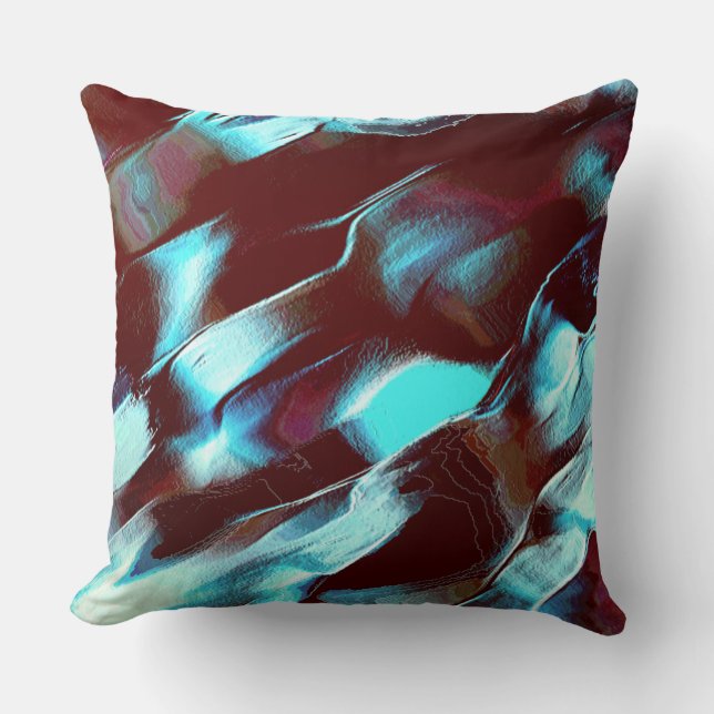 Almofada Esculpidos de metais mattos, em gradiente castanho (Frente)