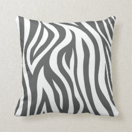 Almofada Escuro - travesseiro decorativo cinzento da zebra