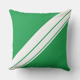 Almofada Esforços de Diagonal Branca de Sporty Kelly Green
