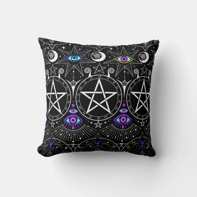 Almofada Esoteric symbols Throw Pillow (Frente)