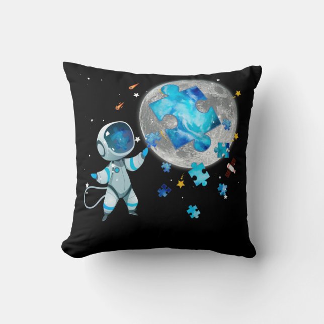 Almofada Espaço de Consciência Autismo Estende Astronauta N (Frente)