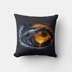 Almofada Espadim Sunset Wave – Arte Oceânica Tropical Surre