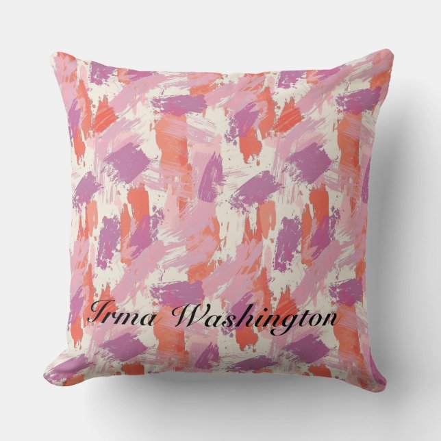 Almofada Espalhaços Negros em Cor-de-Rosa 2 (Frente)