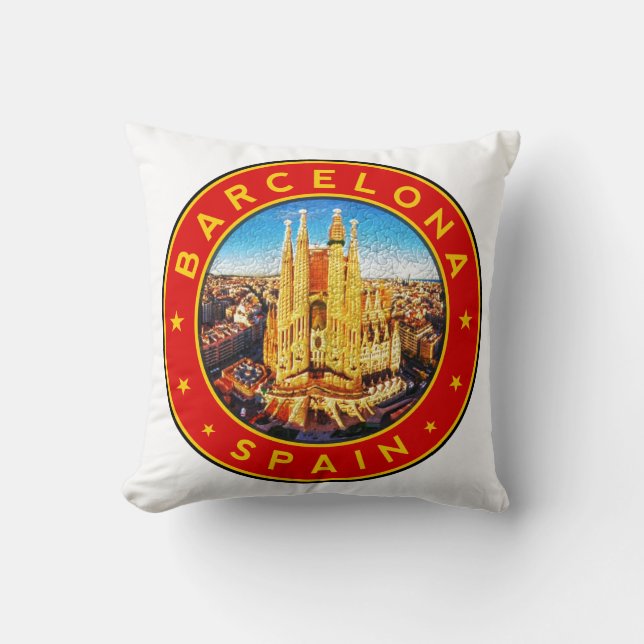 Almofada Espanha de Barcelona (Frente)
